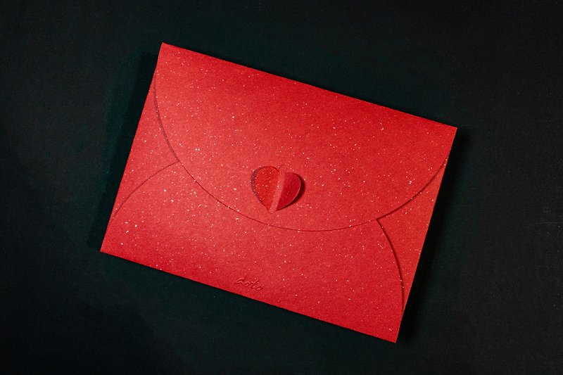 Heart-shaped Envelope for Invitations and Wedding Invitations / 5x7in / Natural Series / Flashing Red / Pure Red - ซองจดหมาย - กระดาษ สีแดง