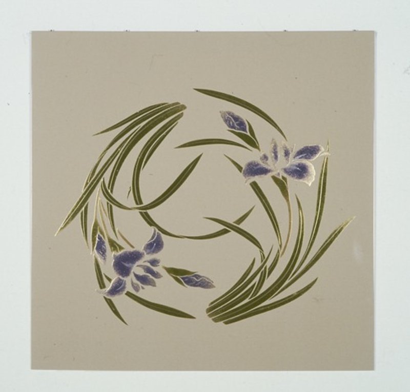 Pinkoi Proxy Purchase -  Lacquer ceiling painting: Turtledove and Iris - Other - Wood 