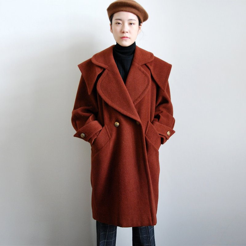 Pumpkin Vintage. Vintage multi-collar coat coat - Women's Casual & Functional Jackets - Wool 