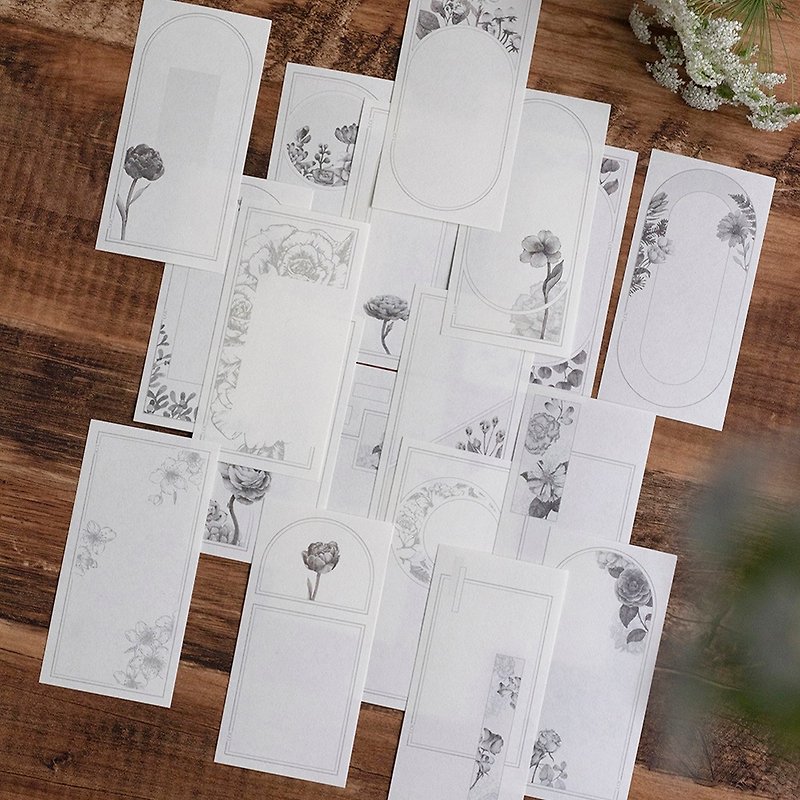 Flower Collection - elegant gray - Sticky Notes & Notepads - Paper 