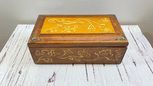 Vintage Lover 木製紀念品盒大手工製作寶箱復古珠寶收納盒