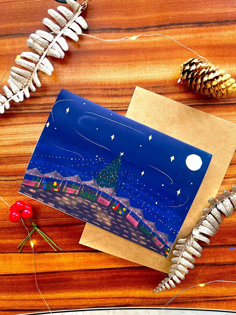 聖誕城市屋卡 - 卡片/明信片 - 紙 多色