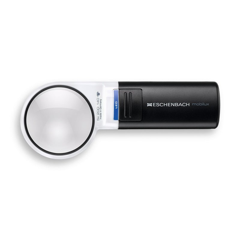 mobilux LED 5x/20D/58mm 德國製LED手持型非球面放大鏡 15115 - 其他書寫用具 - 壓克力 黑色