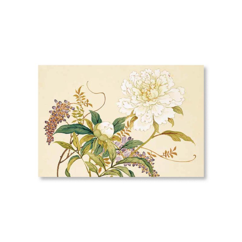 【 Postcard 】 Shen Zhenlin・Twelve Flower Gods - Peony & Wisteria - Cards & Postcards - Paper Khaki