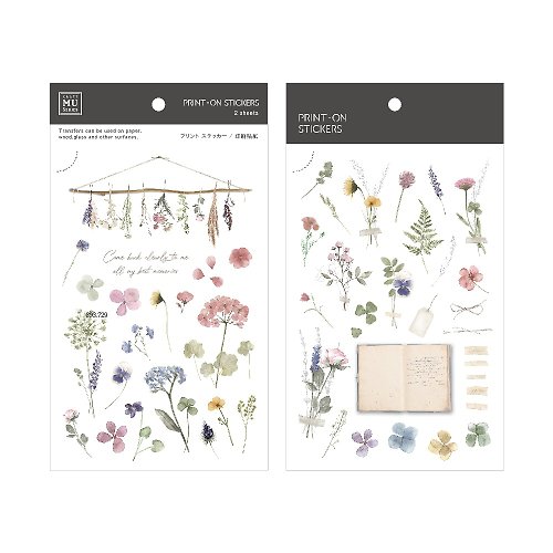 MU 【Print-On Stickers 轉印貼紙】no.194-我的花藝課 | 夏季系列