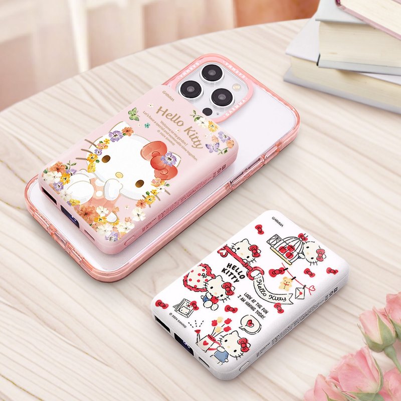 GARMMA Hello Kitty 磁吸無線行動電源 38.5Wh - 行動電源/充電線 - 其他金屬 粉紅色