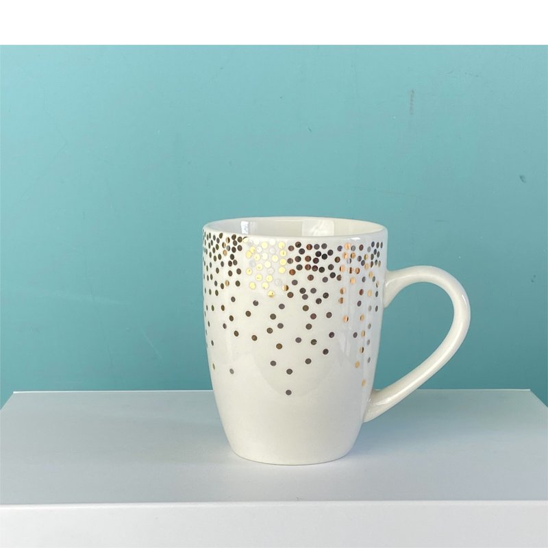 HORCHILL Silver Dot White Porcelain Mug - Mugs - Porcelain 