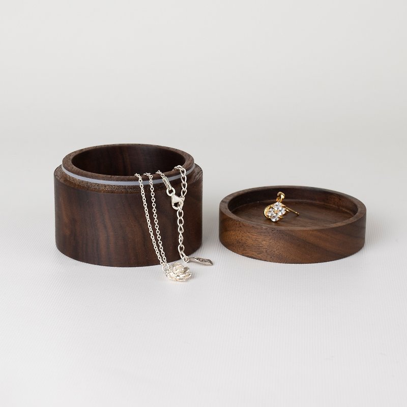 黑胡桃木 精緻飾品珠寶盒 - 其他 - 木頭 咖啡色