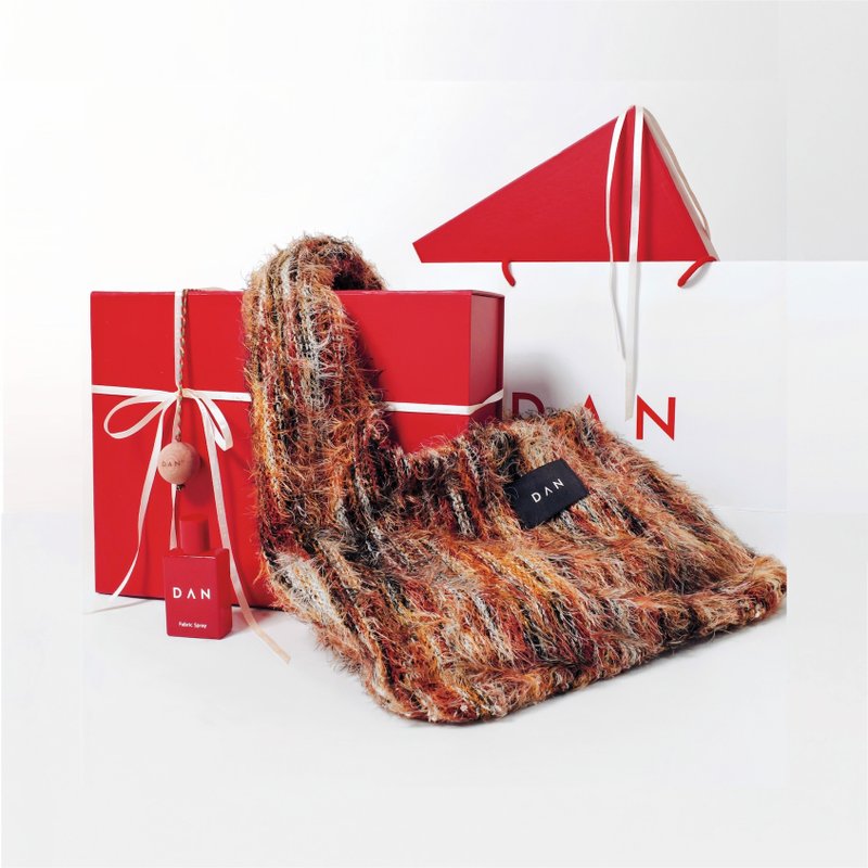 Year-end Christmas limited gift box – Fluffy Xmas Bag - Messenger Bags & Sling Bags - Other Materials Red