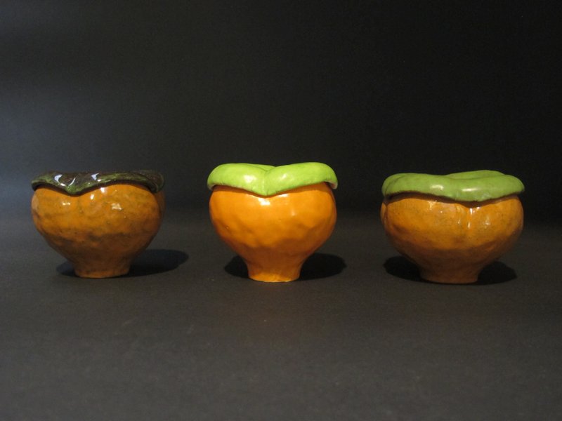 Good persimmon cover cup - Mugs - Pottery Orange