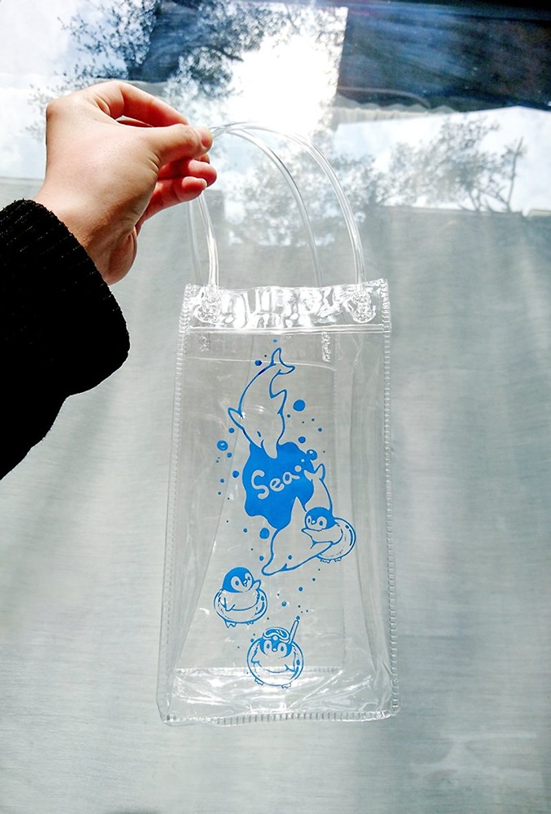 【升級款】飲料杯提袋/環保防水/水壺袋/雨傘袋/萬用 - 飲料提袋/杯袋/杯套 - 塑膠 透明