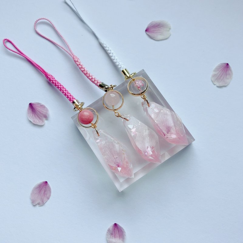 Crystal Flower Sakura - Lanyards & Straps - Resin Pink