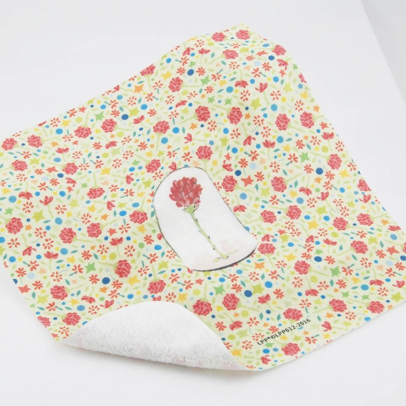 The Little Prince Classic authorization: [rose] in glass - small square soft cotton (280g) - Towels - Cotton & Hemp Red