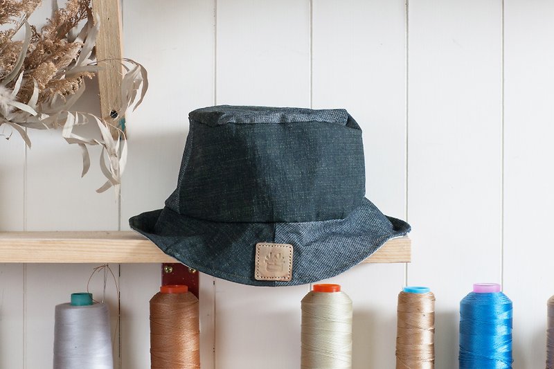 Wearing fisherman hats on both sides - plain - Hats & Caps - Cotton & Hemp Blue