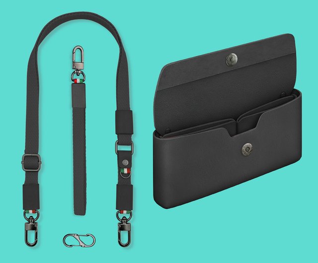 COZI-100%ベジタブルタンニンレザー 横型 多機能スマホウエスト