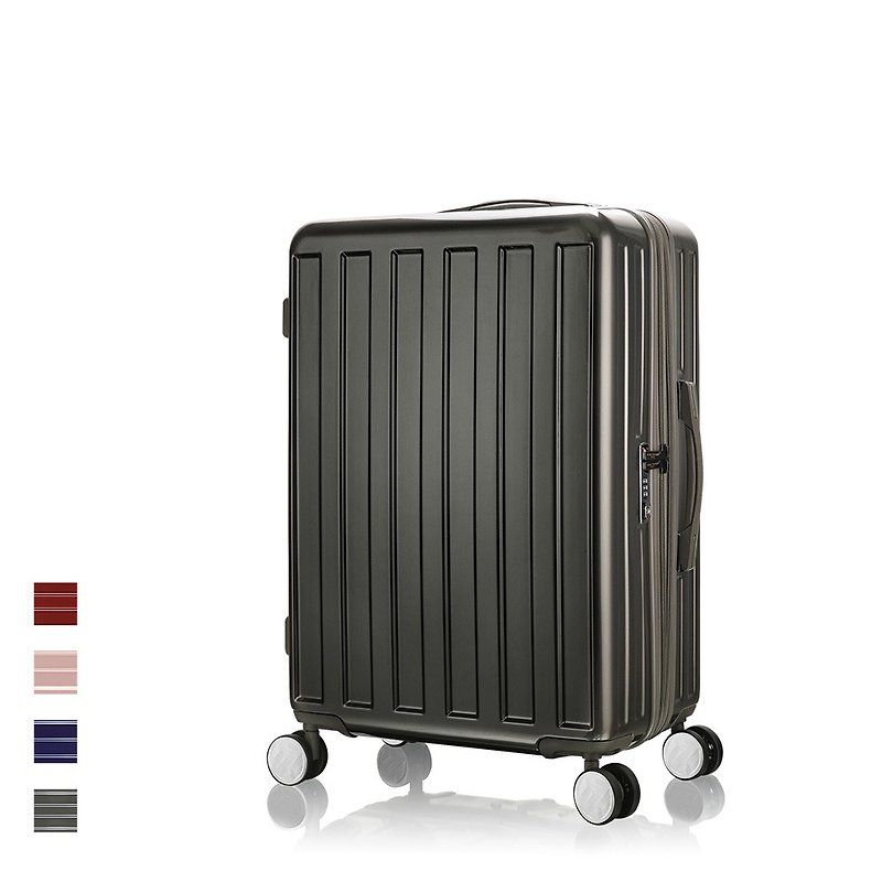 ALLEZ Olivia の 28 インチコンテナアリーナシリーズの荷物は容量を増やすことができます - スーツケース - プラスチック ピンク