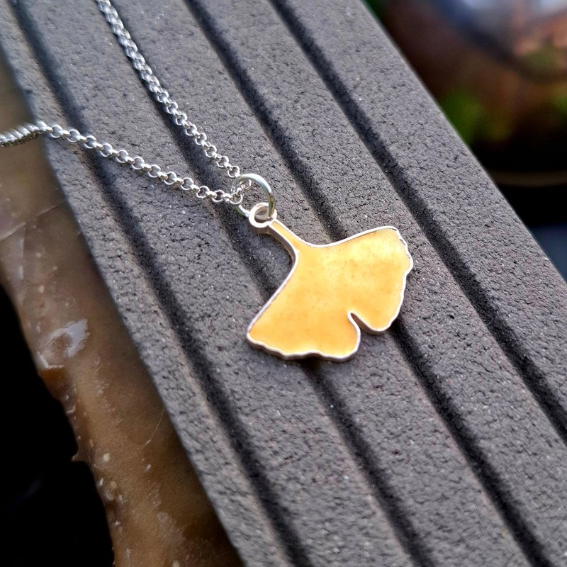 銀杏琺瑯項鍊 - 項鍊 - 貴金屬 