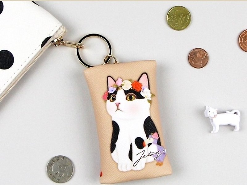 JETOY, Sweet Cat Zero Wallet Key Ring _Secret night J1707704 - Keychains - Other Materials Multicolor
