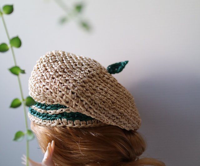 ブライス 帽子 小さな人形 ウェン チンフェン ベレー帽 小葉