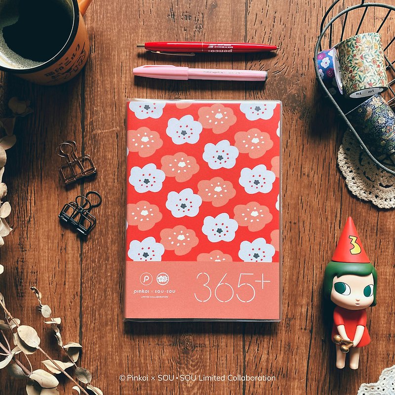 【Pinkoi x SOU・SOU】Dimengqi 365 Remember Smile/Red - Notebooks & Journals - Paper Red