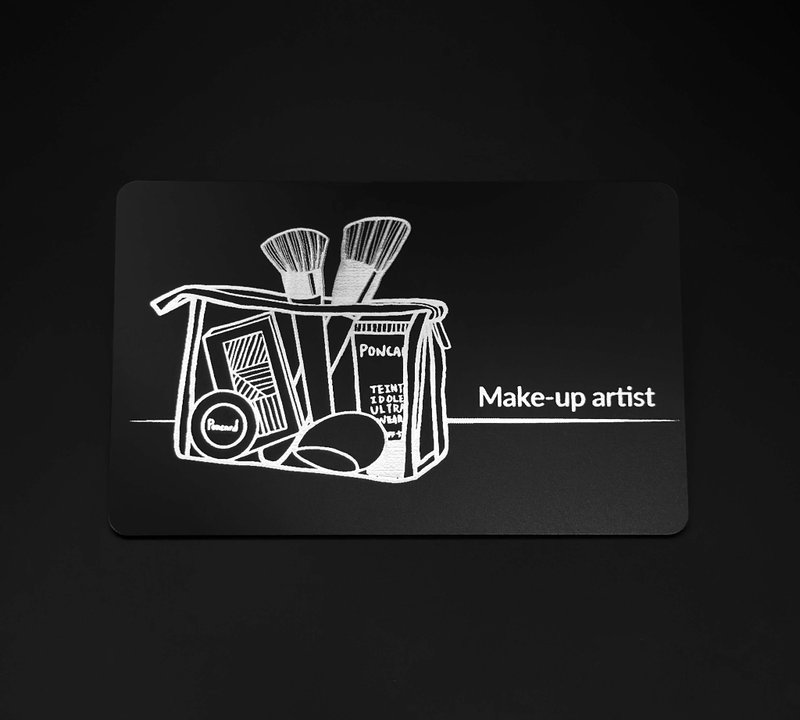 [Popular Design] Makeup Artist Style Business Card (Free Keychain) - Gadgets - Plastic Black