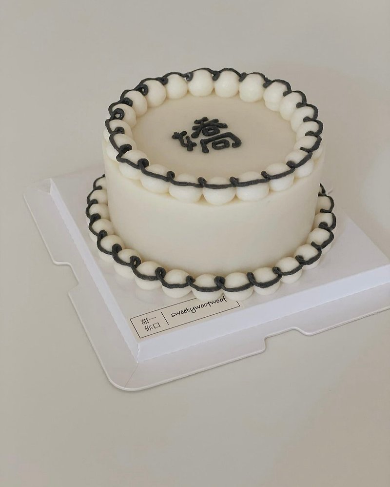 【Sweet for you】Pet Fresh Food Cake - Customized Writing Cake (Remarks are required) - ขนมคบเคี้ยว - อาหารสด ขาว
