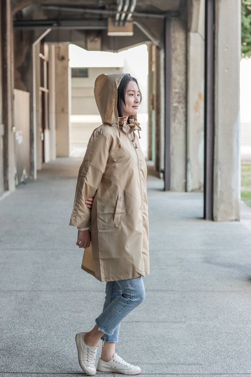sunrainlike Unni復古主義防水風衣 雨衣 raincoat 雨風衣 防風 防撥水 遮曬