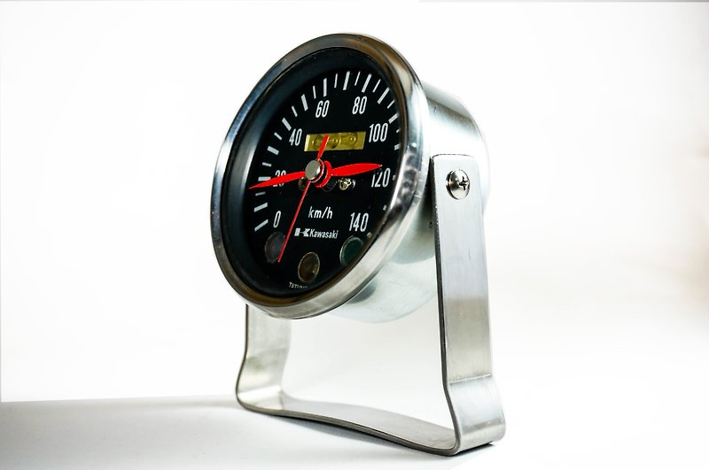 Classic car speedometer remade table clock - Clocks - Other Metals Silver