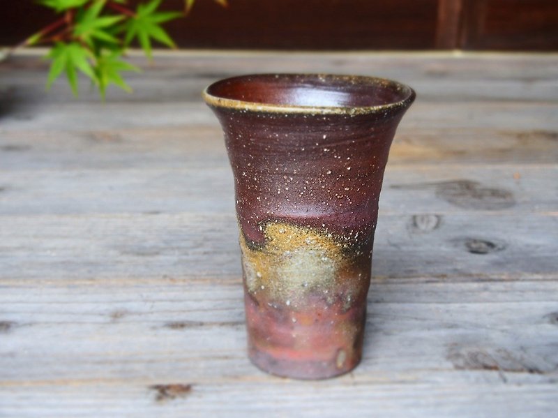 Bizen wheat drinking (large) b1-047 - Cups - Pottery Brown
