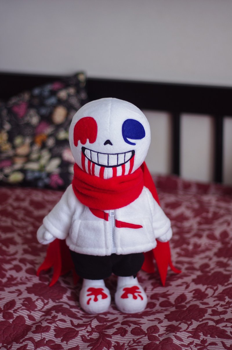 Fatal Error Sans Undertale AU Underverse Collectible Doll | Made to Order - 公仔/玩偶 - 聚酯纖維 白色