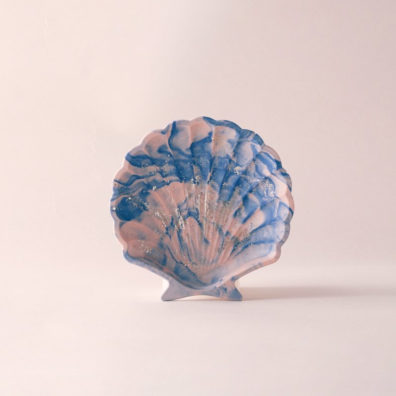 環保永續材/飾品盤 - 金箔藝術貝殼盤 - 擺飾/家飾品 - 環保材質 粉紅色
