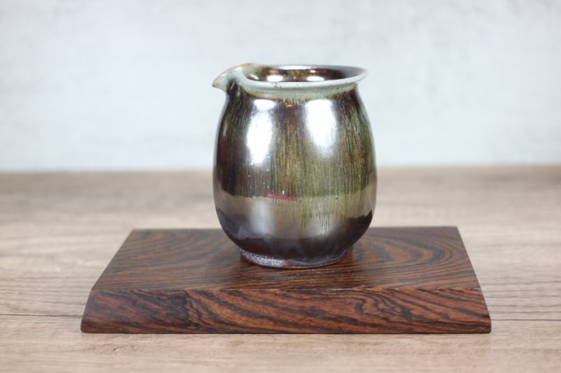 【送禮好物】天然落灰 柴燒茶海 公道杯 名家葉敏祥手作 300ml - 茶壺/茶杯/茶具 - 瓷 