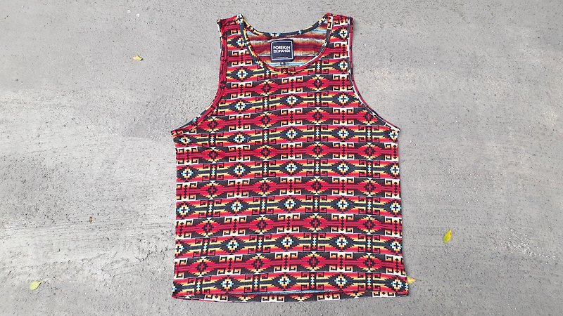 AMIN'S SHINY WORLD Mexican Rainbow Jacquard Vest - เสื้อกั๊กผู้ชาย - ผ้าฝ้าย/ผ้าลินิน หลากหลายสี