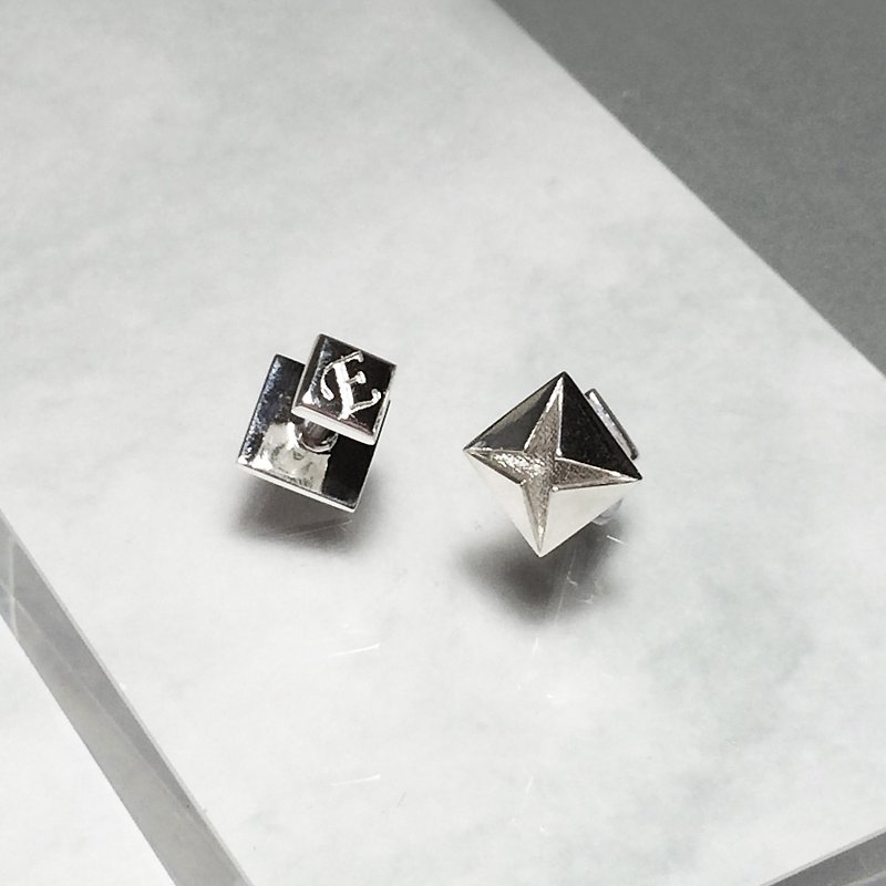 Customized Personal 3D Printed Silver Cuff Links - Cuff Links - Other Metals Silver