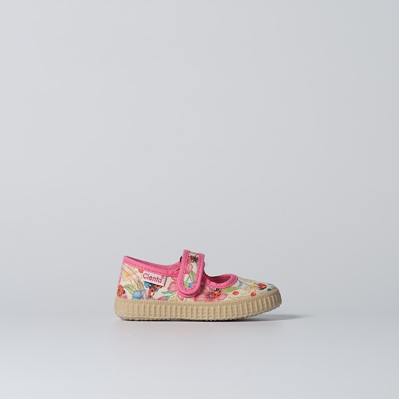 西班牙帆布鞋 瑪莉珍 粉紅色 小瓢蟲 56002 - 男/女童鞋 - 棉．麻 粉紅色