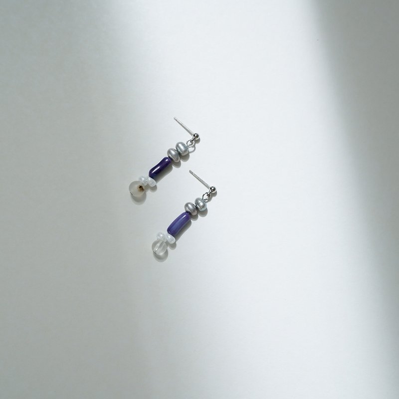 Earrings ピアス/ イヤリング: no.412 - Earrings & Clip-ons - Cotton & Hemp Blue