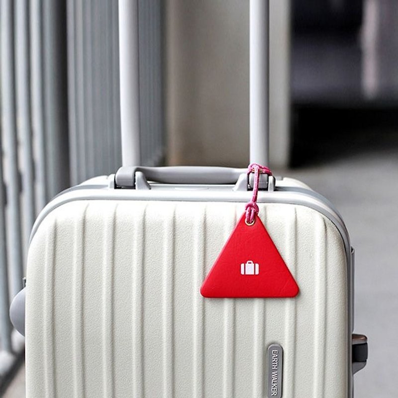 2NUL-幾何形行李吊牌-紅色三角,TNL84789 - 行李牌 - 塑膠 紅色