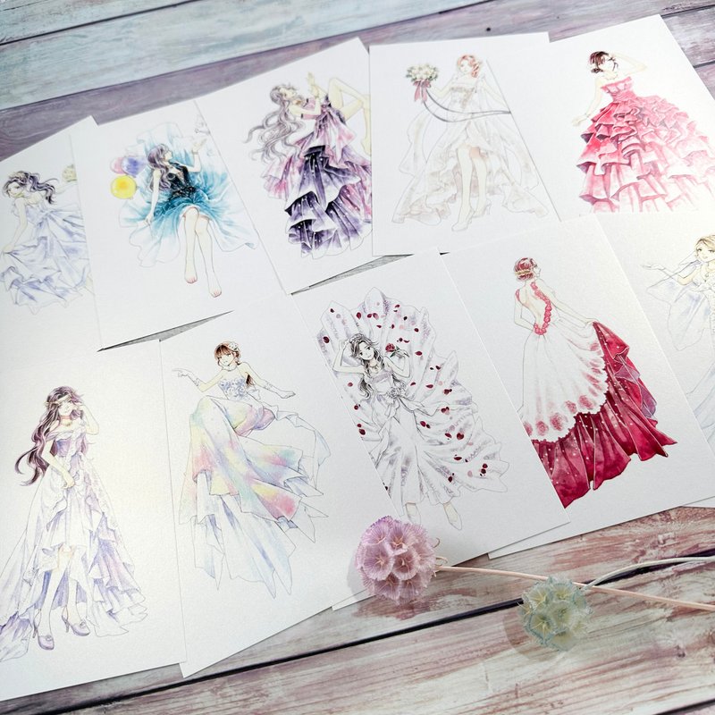 To the most shining you - bridal postcard set (a set of 10 styles to choose from) - การ์ด/โปสการ์ด - กระดาษ หลากหลายสี