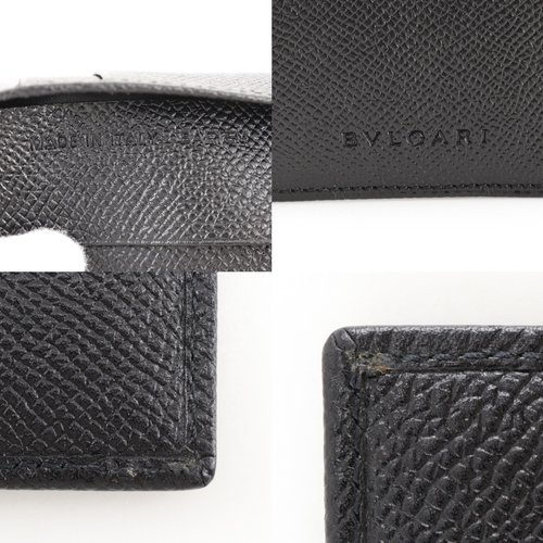 日本直送】ブルガリ BVLGARI 手帳カバー レザー 黒 ユニセックス