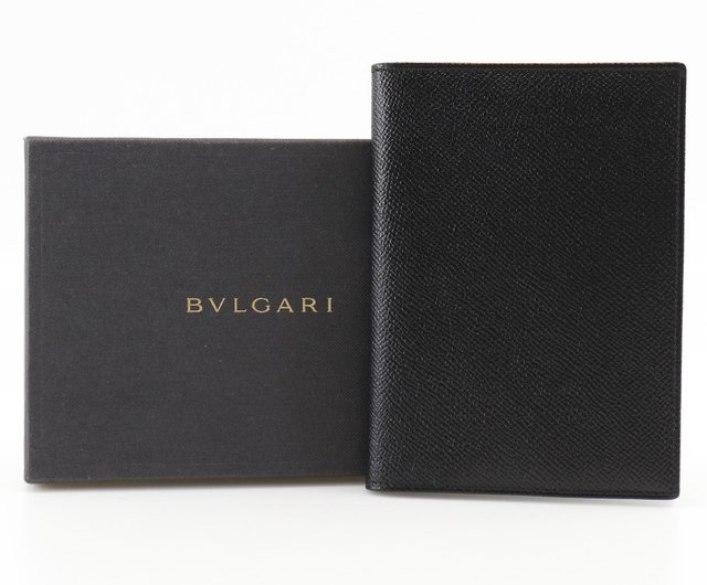 BVLGARI / ブルガリ ■ノート ノートカバー ブランド【未使用】 日本直送】ブルガリ BVLGARI 手帳カバー レザー 黒 ユニセックス