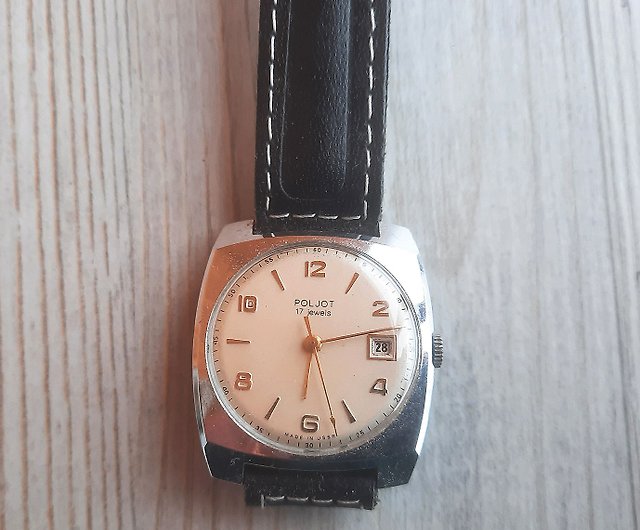 レトロなソビエトのメンズ腕時計 Poljot 17 宝石 - ソ連製の古い時計を 