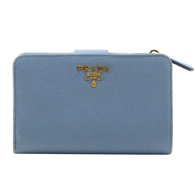 【日本直送】プラダ PRADA 二つ折り財布 サフィアーノ ASTRALE 水色 レディース【中古】 - 錢包/皮夾/長短夾 - 真皮 藍色