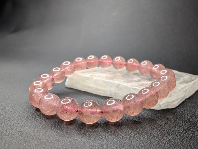 草莓晶/士多啤梨晶 Strawberry Quartz 手串 俄羅斯 9mm - 手鍊/手環 - 水晶 