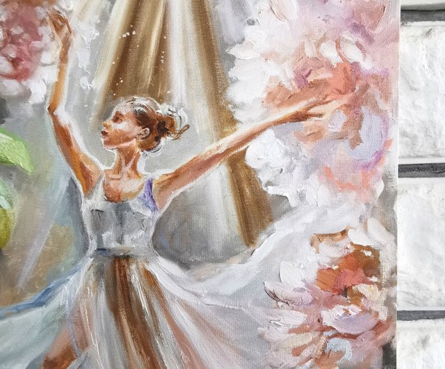 バレリーナ 油彩 絵画 30x40cm