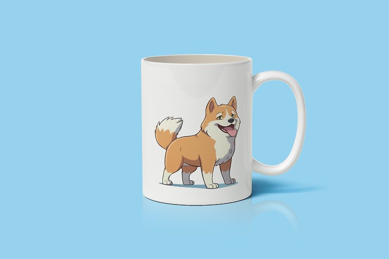 Boombuy Original Cute Puppy Mug (Pug) - Mugs - Porcelain White