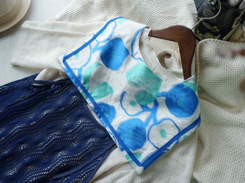 Handmade-Tiantian sky blue-jacquard polka dot fabric-sailor scarf-two way double-sided use - หูกระต่าย/ผ้าพันคอผู้ชาย - เส้นใยสังเคราะห์ สีน้ำเงิน