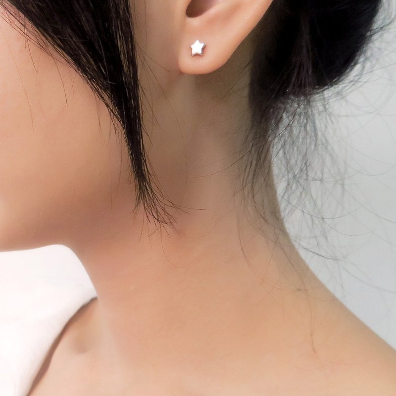 Earring Star Star 925 Silver Earrings - Earrings & Clip-ons - Sterling Silver Silver