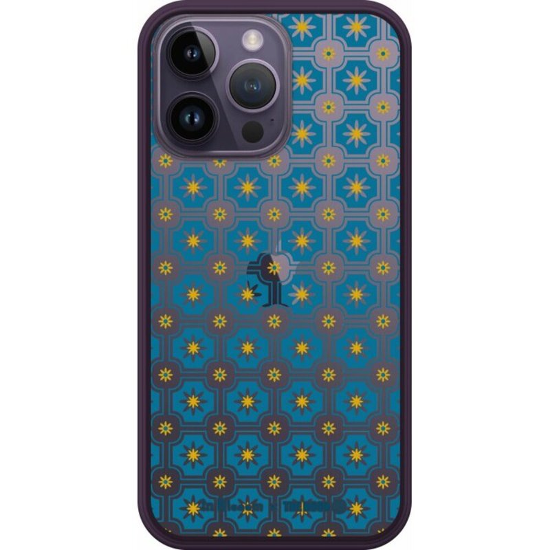 Printing music jointly strengthened anti-fall frame protection mobile phone case/Old Tile No. 2/Türkiye Blue (ready in stock) - Phone Cases - Other Materials Blue