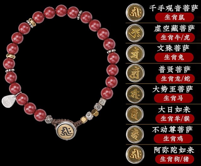 2023 Chinese New Year Red rope bracelet Lucky Chinese Zodiac agate  ornaments