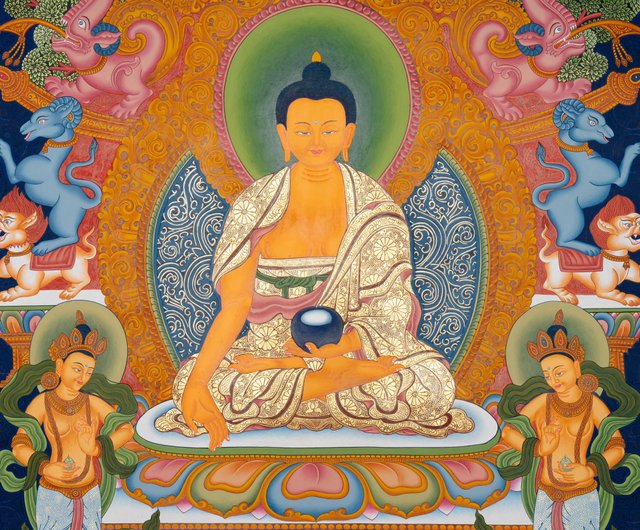 タンカペイント　釈迦牟尼仏陀 神聖な釈迦牟尼タンカ - ショップ Boudha Stupa Thanka Centre